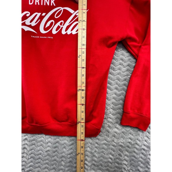 Coca Cola Sweatshirt Red Graphic Pullover Crew Neck Medium Womenswear - Picture 4 of 8